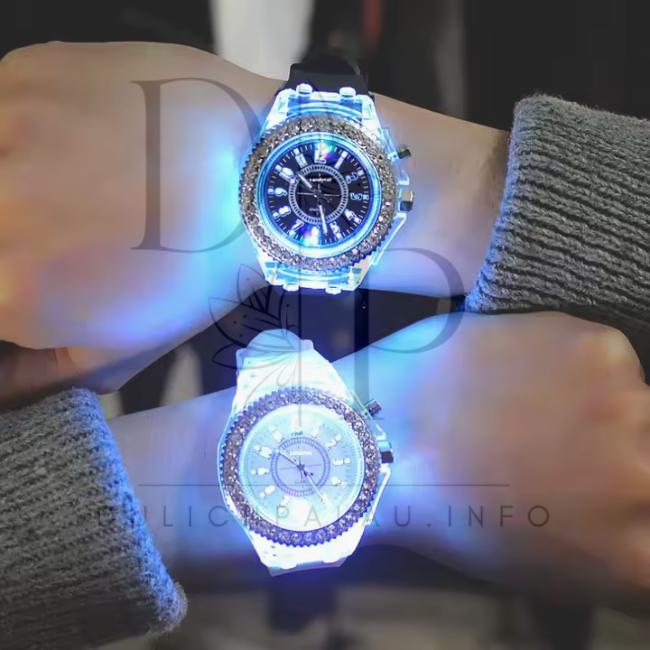 digital watches with backlit displays